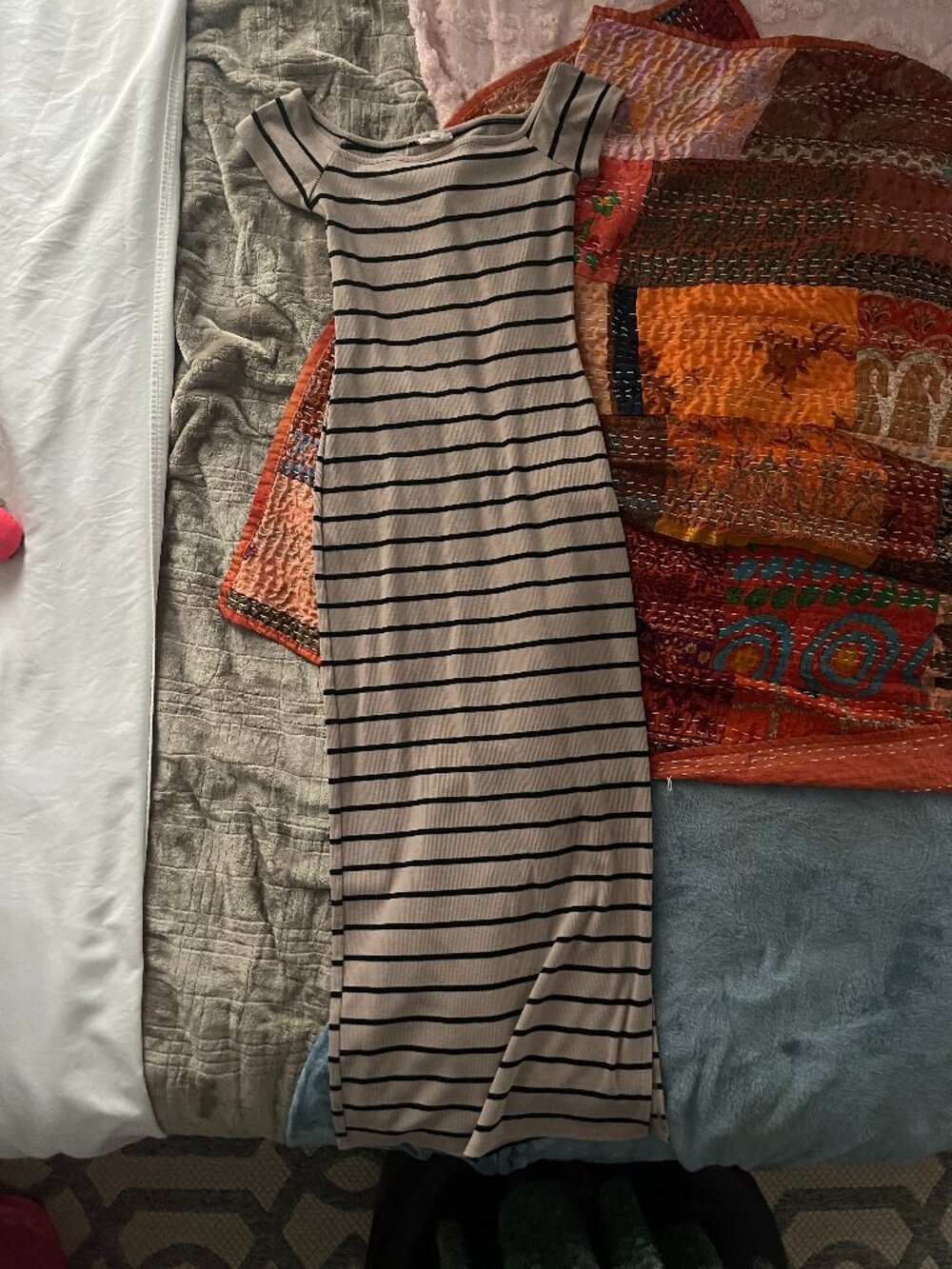 Sonoma | Short Sleeve Midi Striped Dress